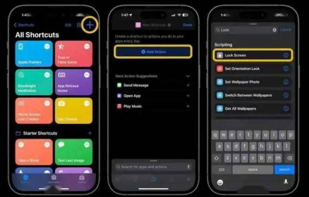 会理苹果14锁屏维修店分享iPhone14升级iOS16.4后如何创建锁屏快捷方式 