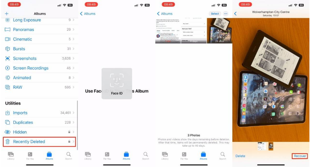 会理苹果14维修分享 iPhone14 上恢复已删除的照片 